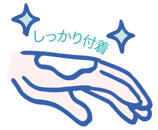 ベトベトしている時間は、お薬が皮膚の表面に付着してしっかりとお薬が効いている時間と考えられます。